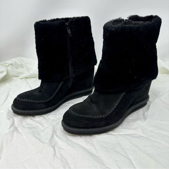 Napoleoni Wedge Zip-up Booties- Size 8 - Picture 2 of 14